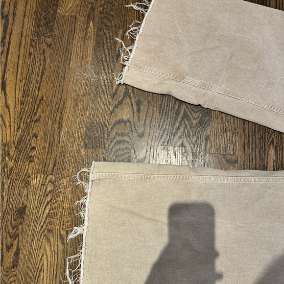 Zara marine straight tan jeans with raw hem size 10 - Picture 6 of 8